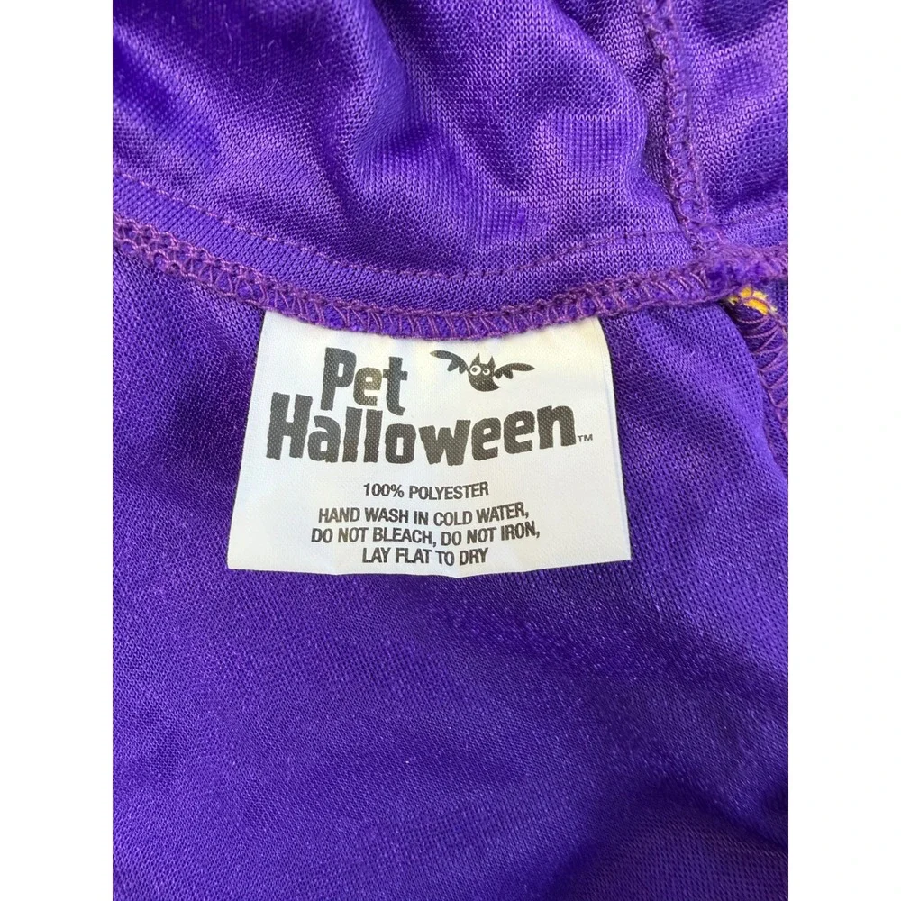 Pet Halloween Purple Dinosaur Costume Small Dog Cat Velvet Yellow Spikes Dragon